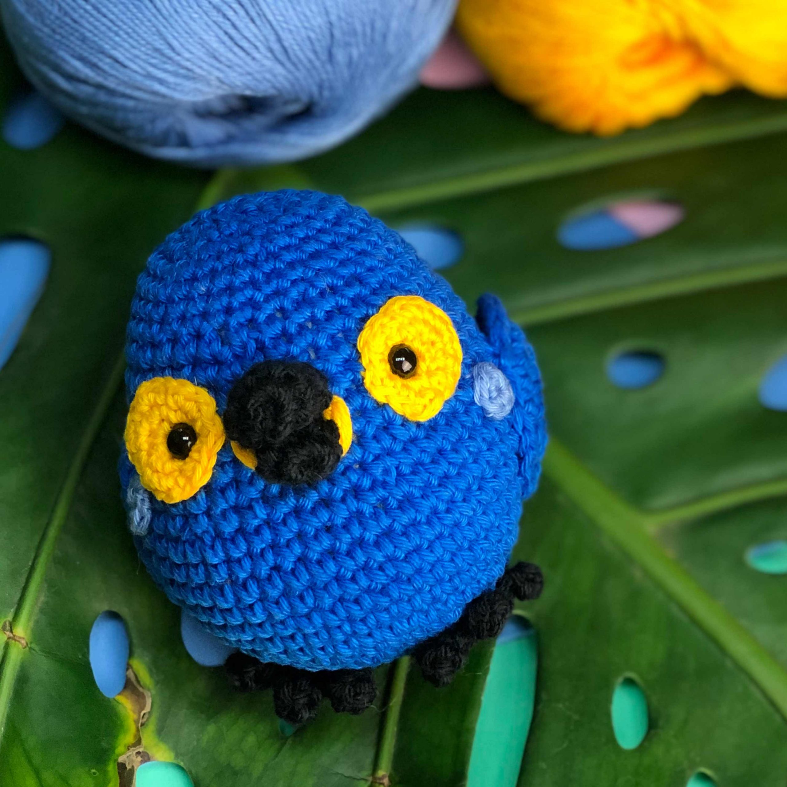 Arara Azul Croche - Fio Bella Arte