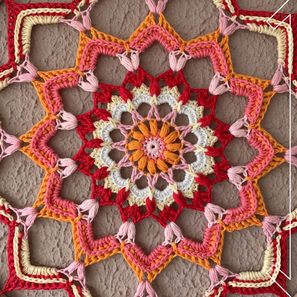 Mandala de crochê - Passo a passo mandala ciclos - Lançamento fio BELLINHA
