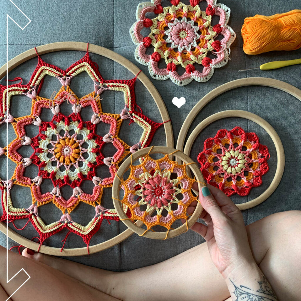 Mandala de crochê - Passo a passo mandala ciclos - Lançamento fio BELLINHA