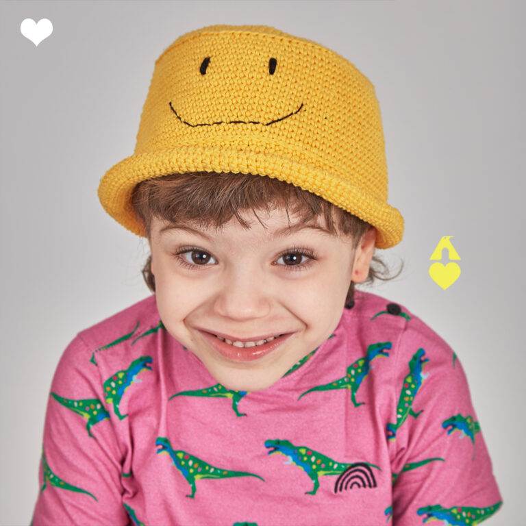 Bucket Hat Infantil- Chapéu de crochê Smile - Feito com BELLA ARTE