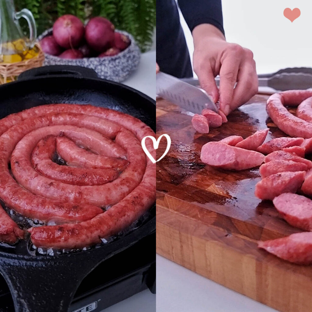 Linguiça Flambada Na Cachaça Dia Dos Pais Na Cozinha Com Fios Pingouin 1541