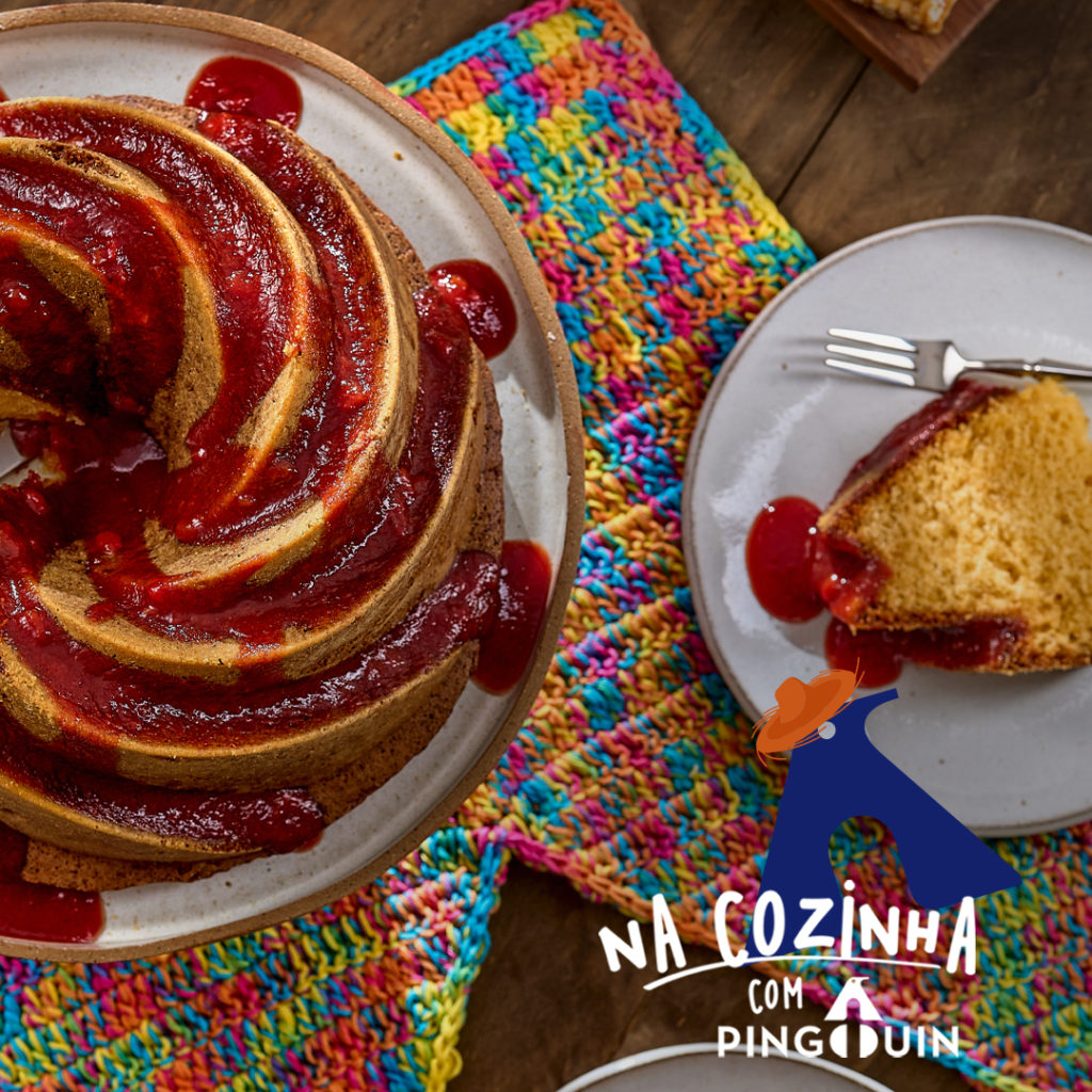 Doces Receitas: Bolo de Fubá com Goiabada