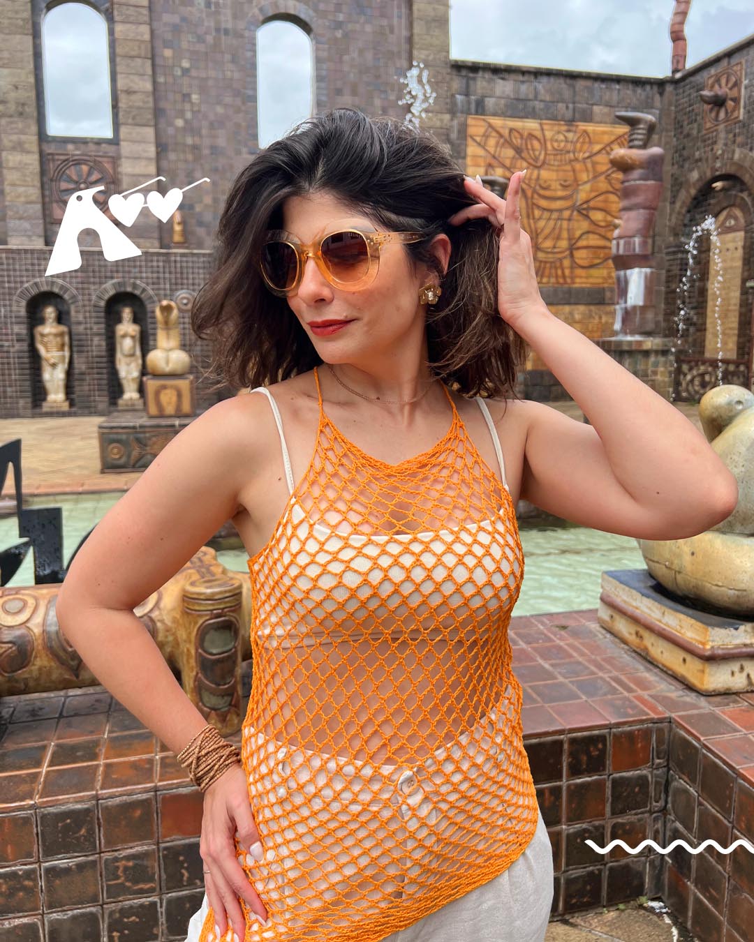 regata cris em crochê