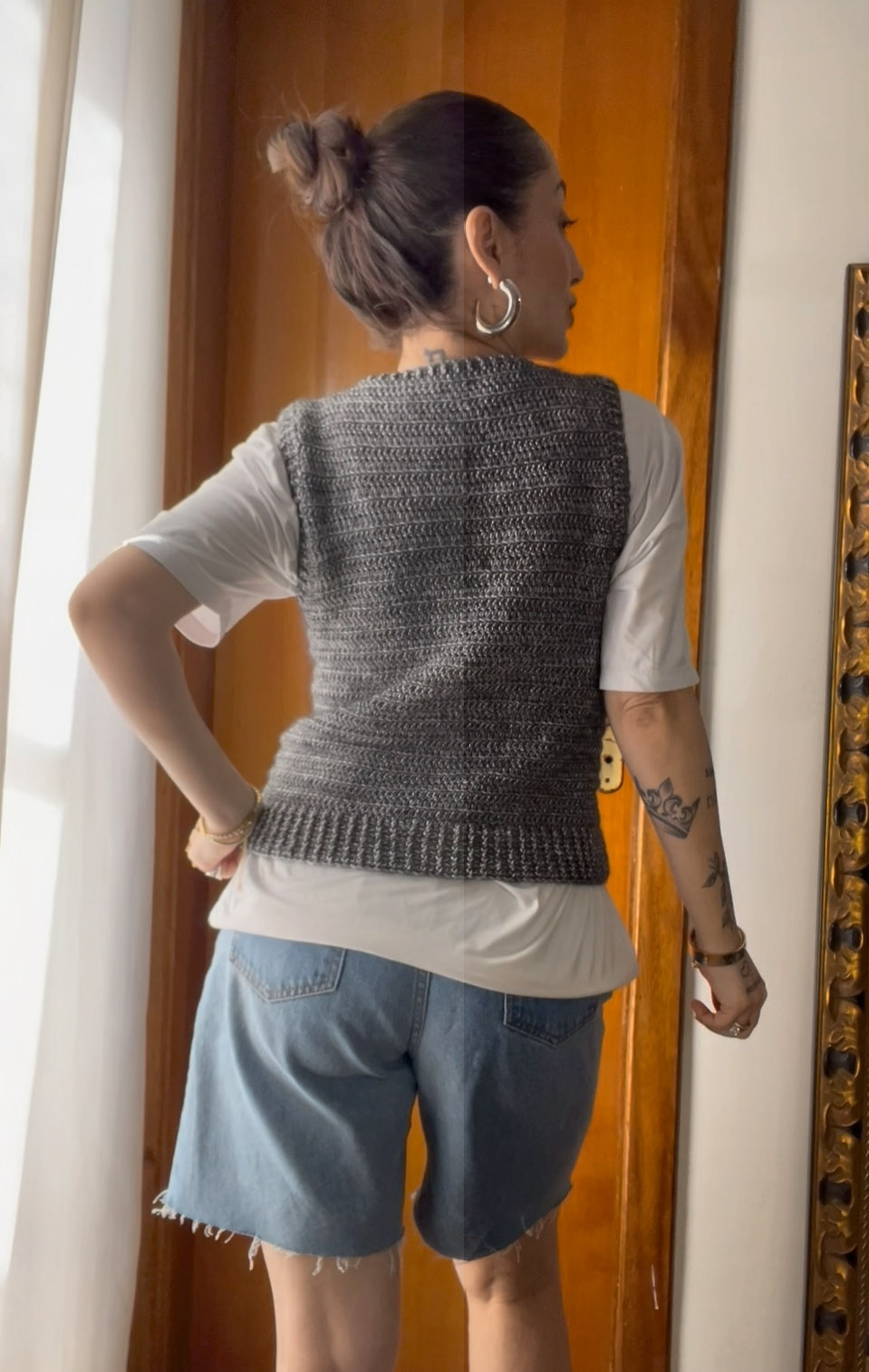 Pullover Retrô em crochê 