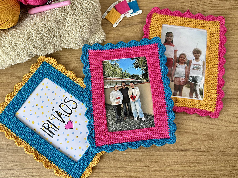 PORTA RETRATO CROCHE 