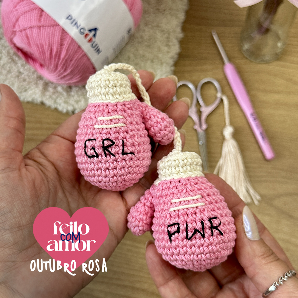 outubro rosa croche