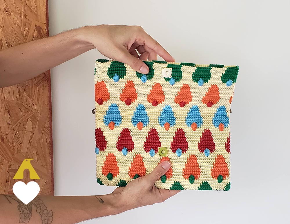 bolsa caju croche