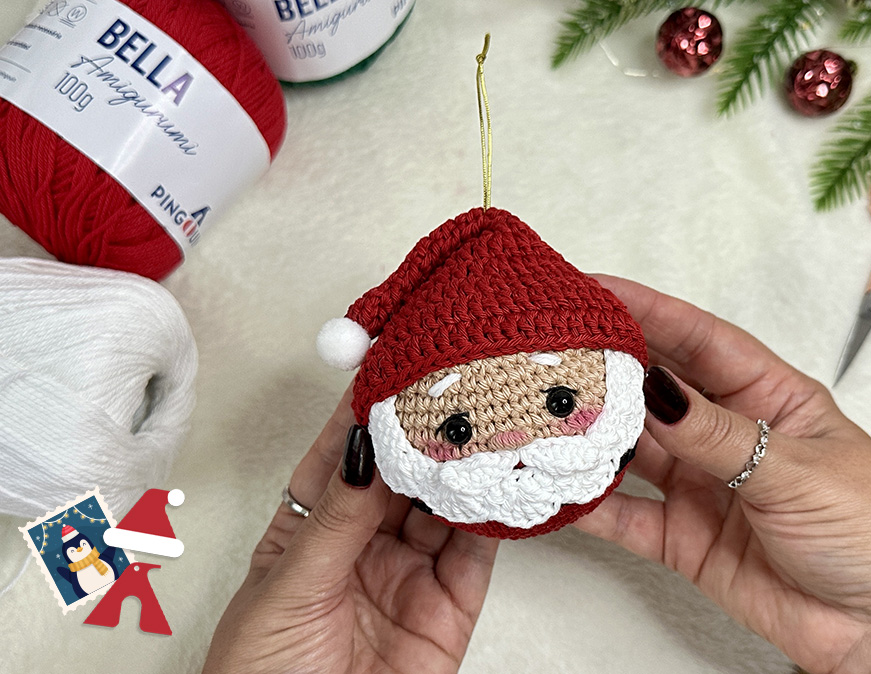 amigurumi bola noel