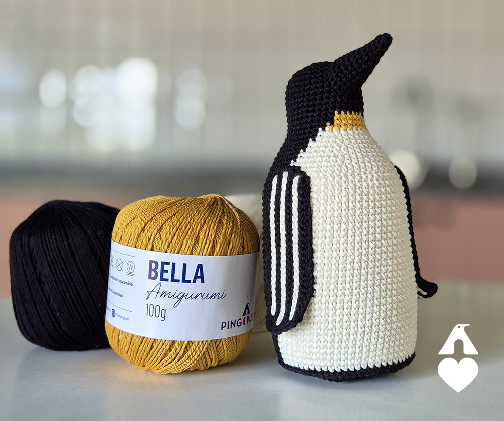 pinguim amigurumi