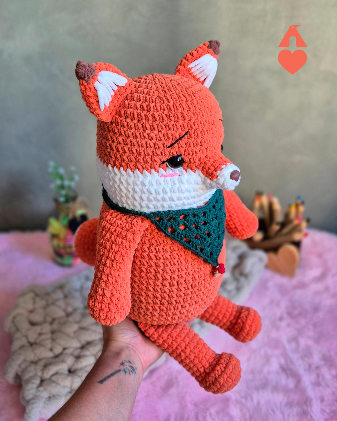 raposa amigurumi