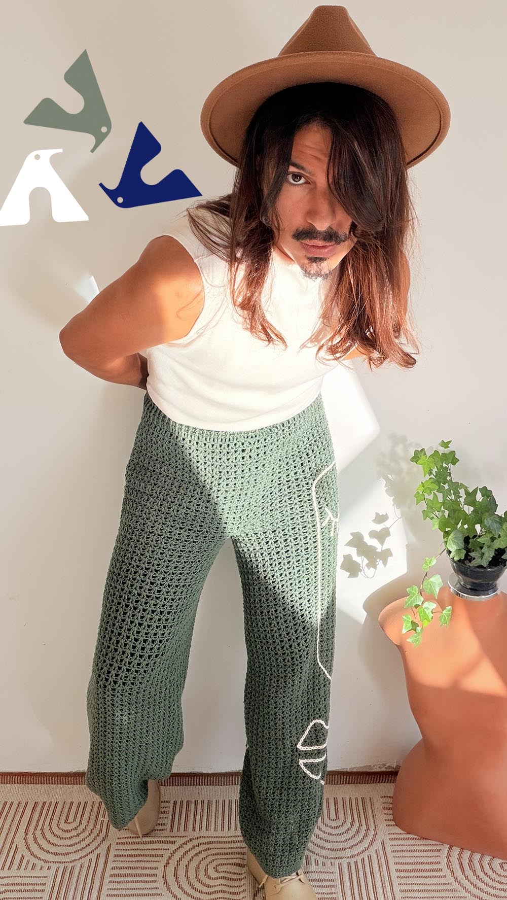 CALÇA PANTALONA CROCHE 