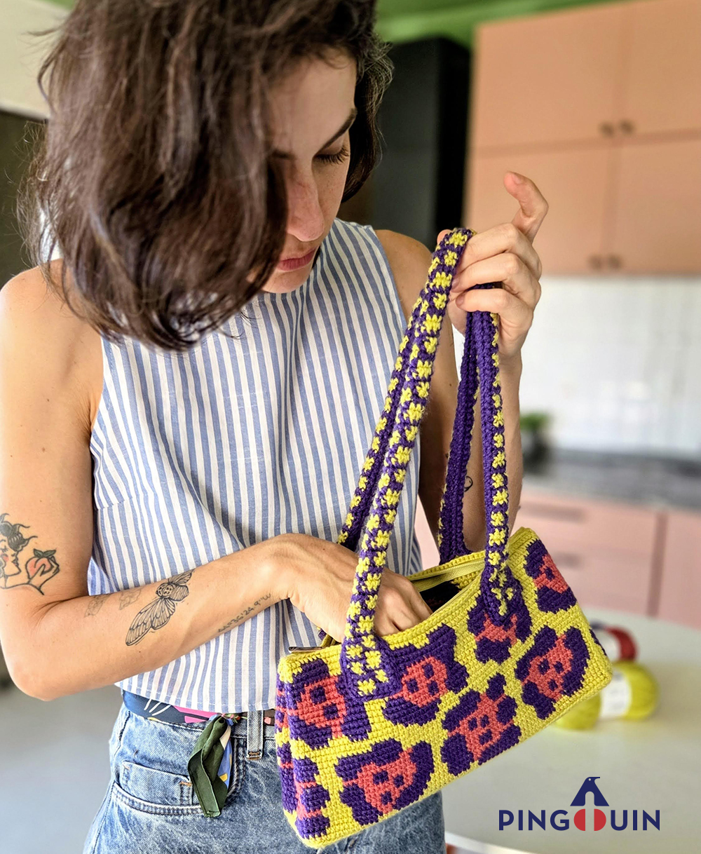 BOLSA ONÇA CROCHE