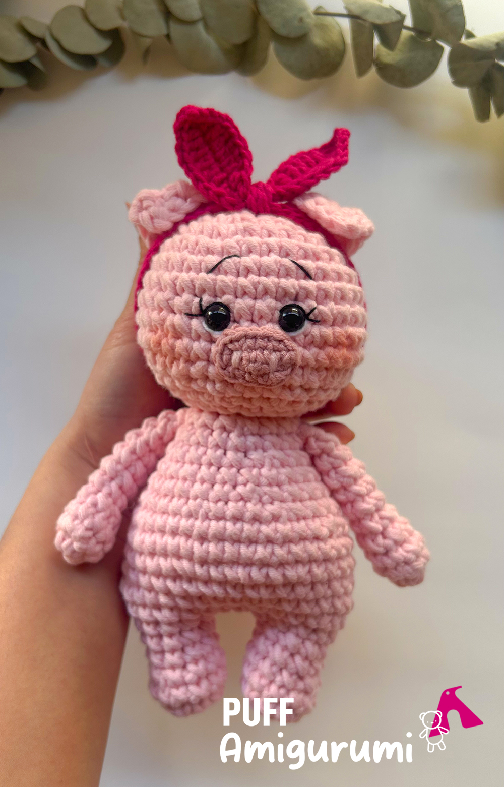 PORQUINHA PUFF AMIGURUMI 